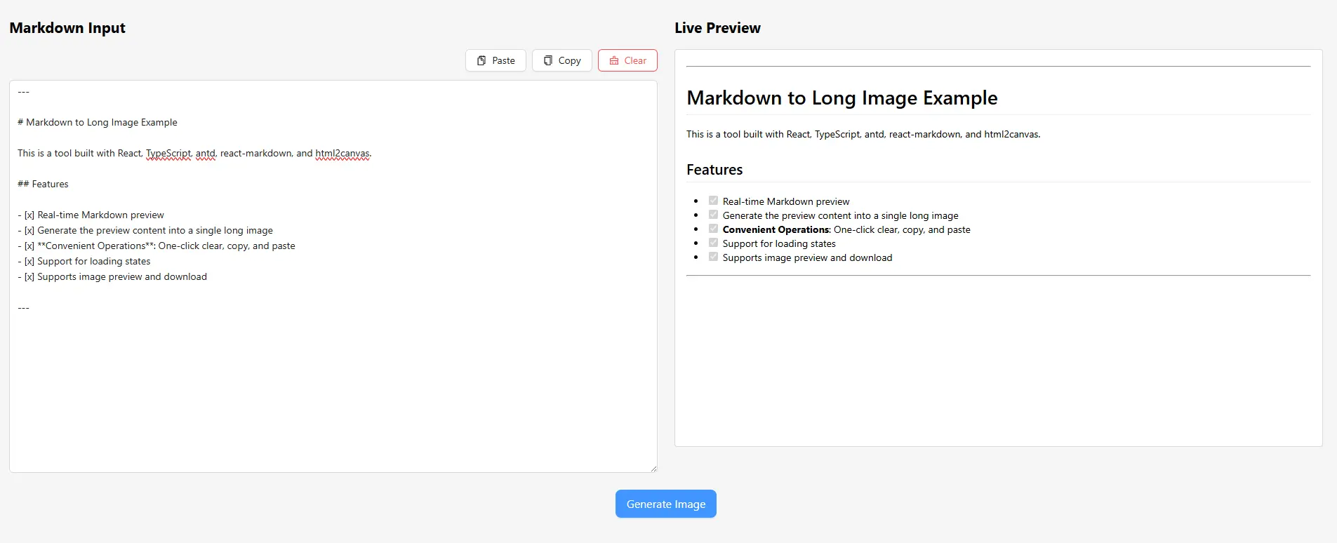 Markdown a imagen