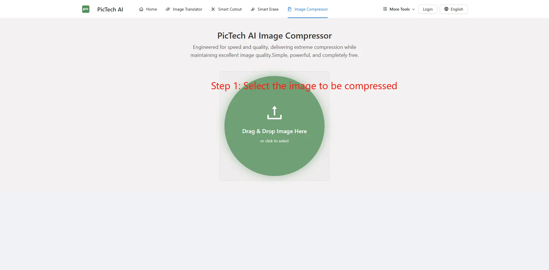 Step 1: Upload a single image
